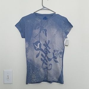 NWT Blue & White Asian Floral Vintage Style TShirt
